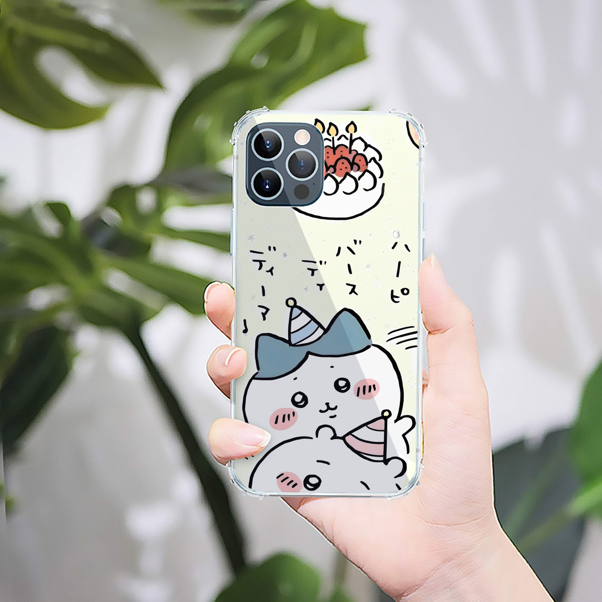 （画像用） ちいかわ Chii-kawa 【iPhone 12シリーズ対応】透明スマホケース（クリアソフトケース）